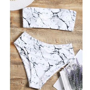 Marble print bikini